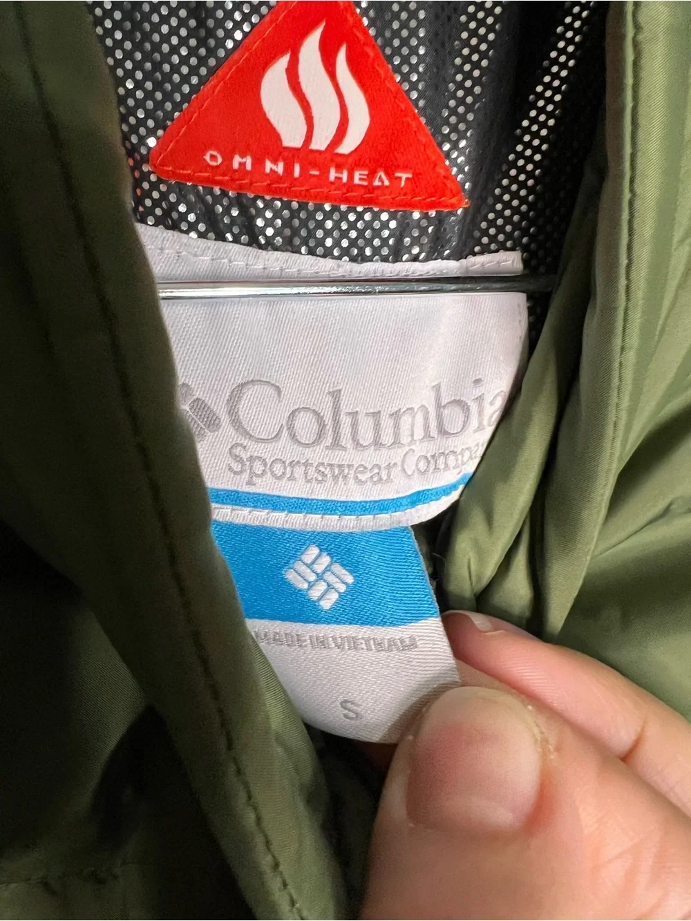 Columbia Omni-Heat Cascade Trail II Hybrid Vest Olive Green Performance Vest